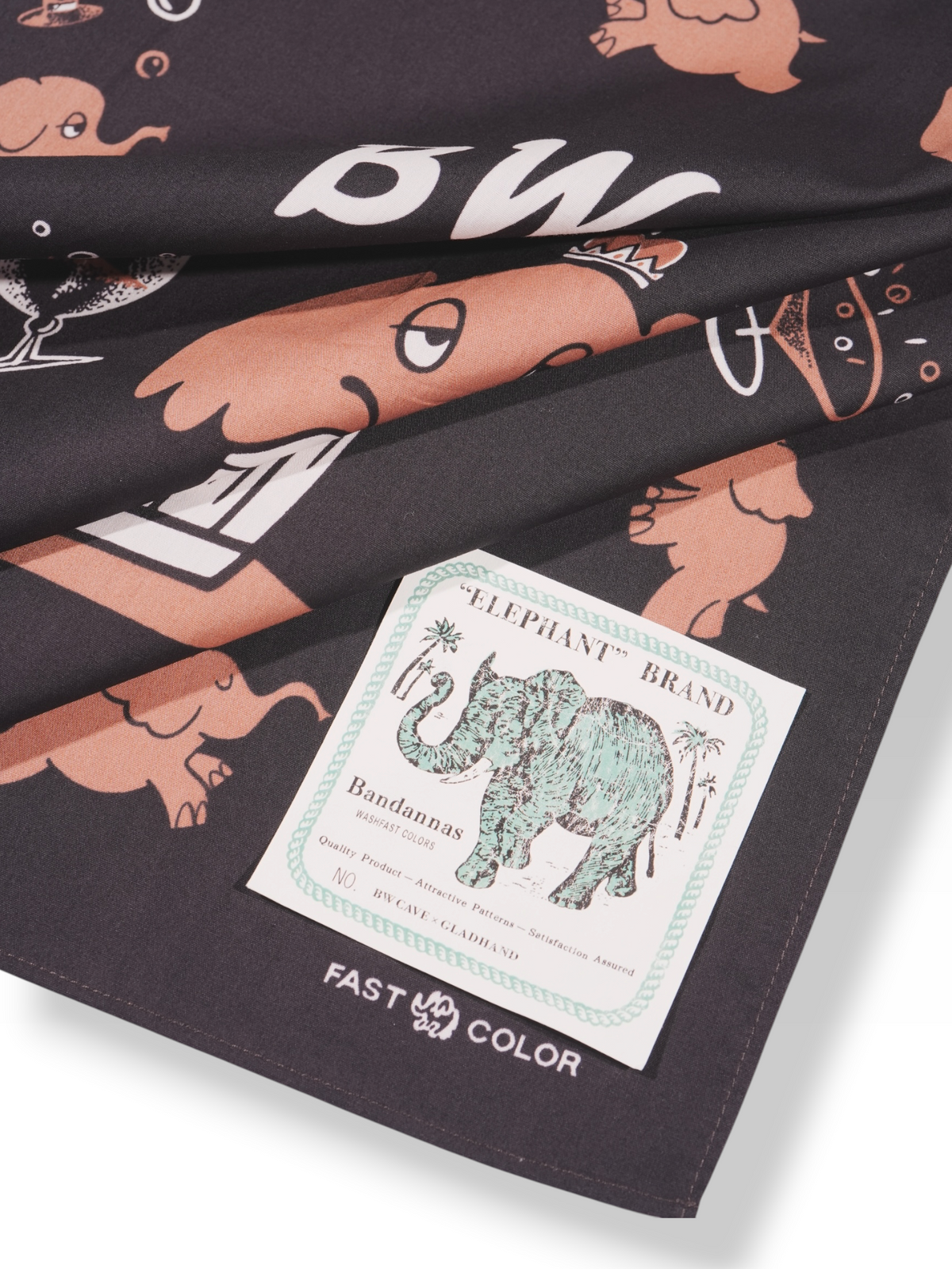 GLADHAND x BW CAVE - Pink Elephants bandanna "Elephant Brand"
